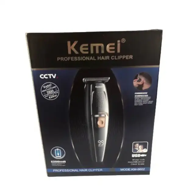 Kemei Επαναφορτιζόμενη Κουρευτική Μηχανή Μαύρη KM-8602 3