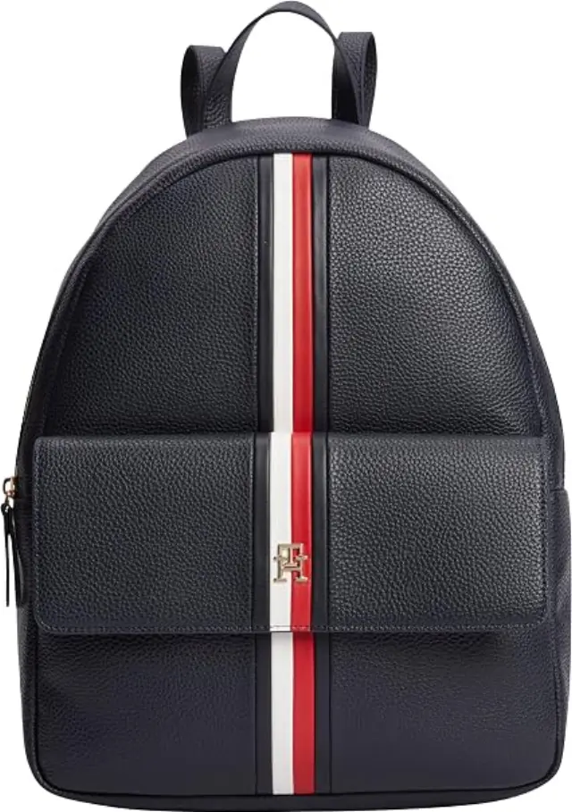 Tommy Hilfiger Γυναικείο Μεσαίο Σακίδιο Πλάτης TH Corp ESS Backpack Σκούρο Μπλε