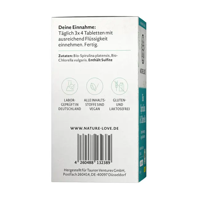 Nature Love Organic Spirulina & Chlorella 3