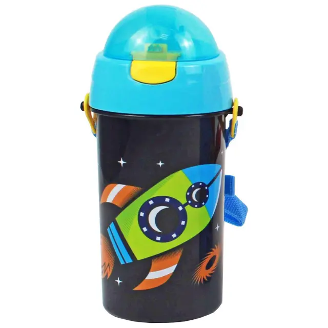 Must Παγούρι Πλαστικό με Καλαμάκι 500ml Space Rocket (000584541)