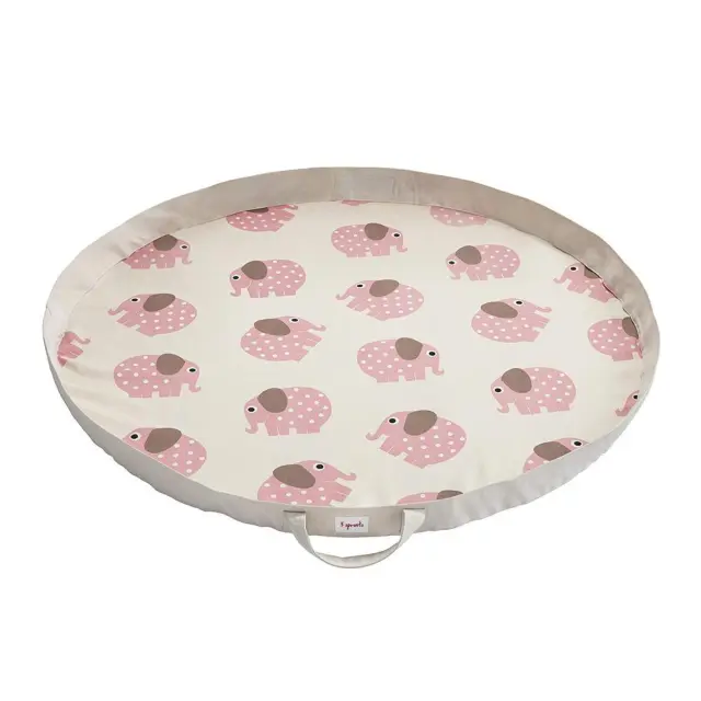 3 Sprouts Στρώμα παιχνιδιού και Τσάντα 2 σε 1 Elephant Pink - 0812895000481 - 0213-IPMELE