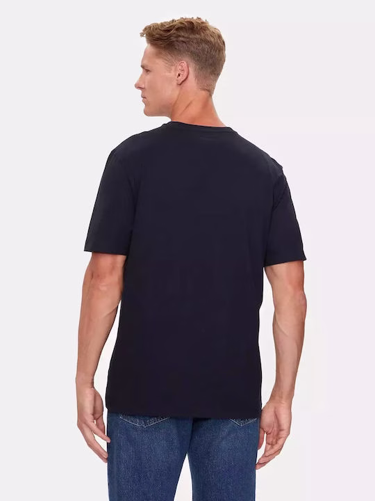 Tommy Hilfiger Ανδρικό Μπλέ T- Shirt Με Λαιμόκοψη Μπλε Σκούρο - 3XL 2