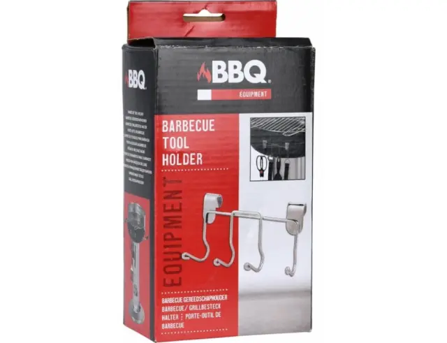 Βάση στήριξης εργαλείων BBQ (YL7215020) Mε 4 γάντζους, μεταλλική επιχρωμιωμένη, 10.5 x 6.5 x 21 cm YL7215020 2