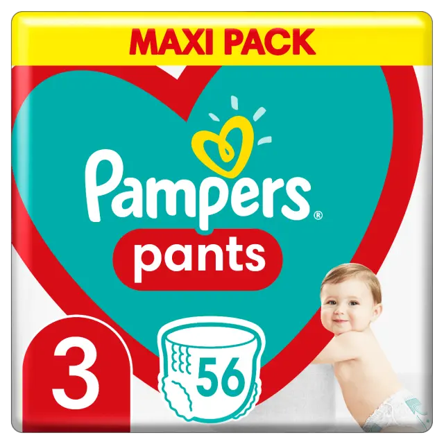 Pampers Pants 360° Πάνες Βρακάκι No.3 6-11kg 56τμχ