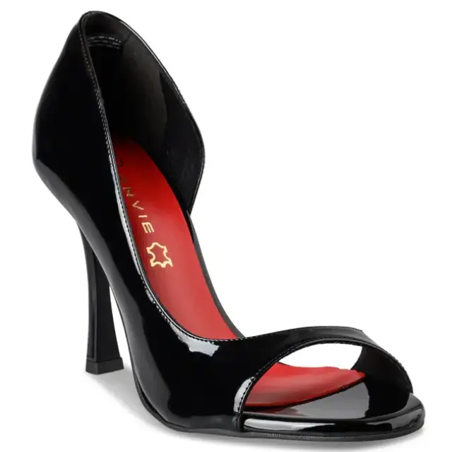 Envie γυναικείες γόβες peep toe λουστρίνι E02-24721-2 2