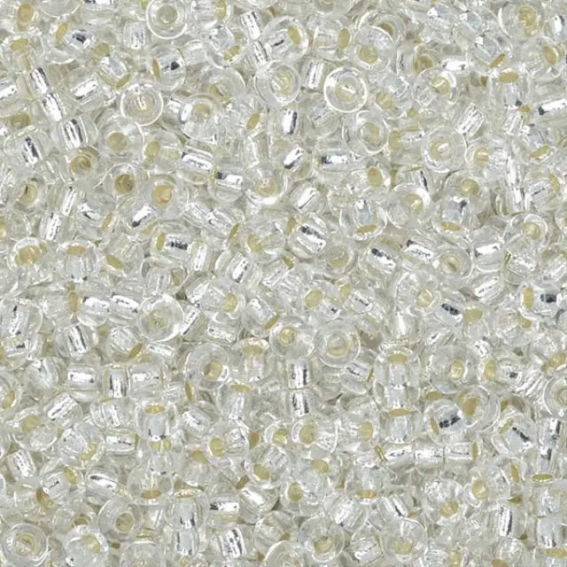 Χάντρα Miyuki Round Rocailles 8/0 - 91 - Silver Lined Crystal ~25gr
