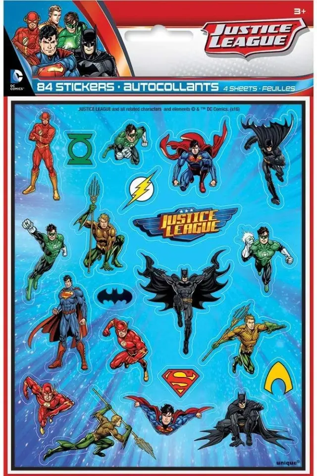 Αυτοκόλλητα Justice League/4 φύλλα