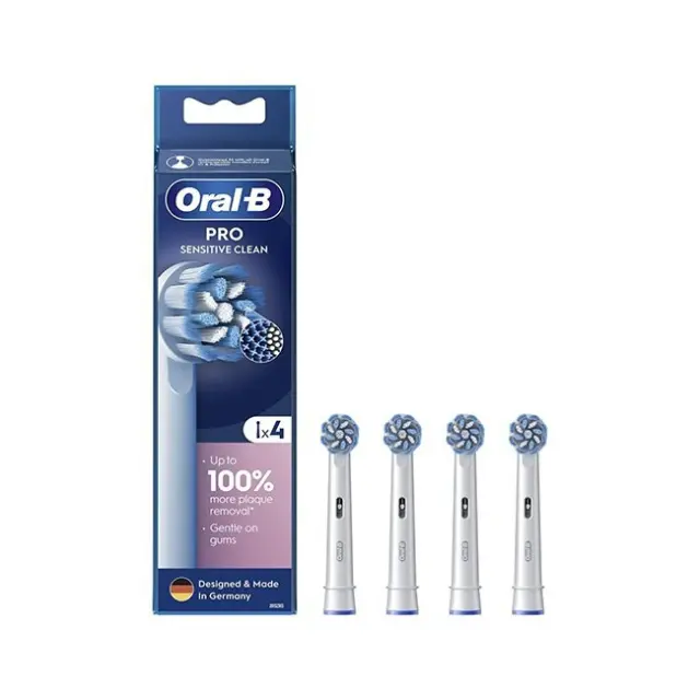 Oral-B Ανταλλακτικές Κεφαλές Ηλεκτρικής Οδοντόβουρτσας EB60X Sensitive Clean 4pcs