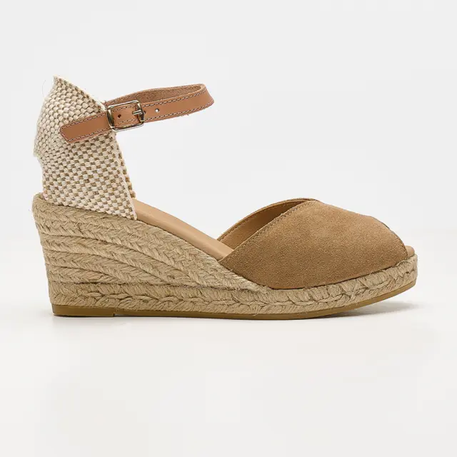 Genuins Πέδιλα Γυναικείο δέρμα suede/ύφασμα Μπεζ GEN/EDELBERRY ALMOND