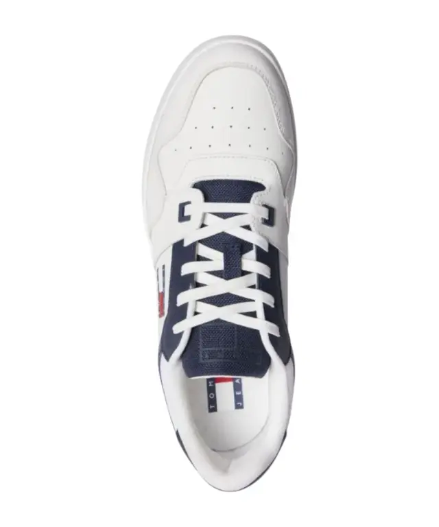 Tommy Hilfiger - Ανδρικά Δερμάτινα Sneakers Tjm Retro Basket Ess EM0EM01395-DW4 Λευκό 3