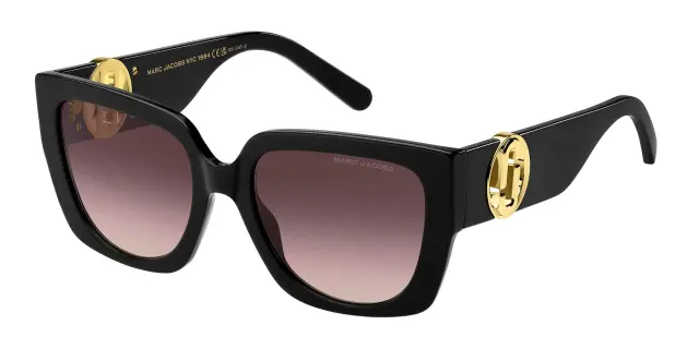 Marc Jacobs Marc Γυναικεία Γυαλιά Ηλίου με Μαύρο Κοκκάλινο Σκελετό και Μαύρο Ντεγκραντέ Φακό MARC 687/S 807HA