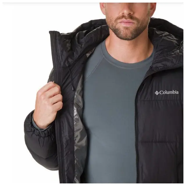 Pike Lake Hooded Black Ανδρικό Μπουφάν Columbia - 1738032-010 - 2XL 3