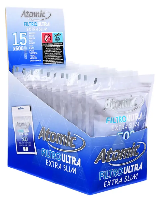 Atomic Φιλτράκια Σακουλάκι - 5.7mm Extra Slim 500 - 15τεμ.