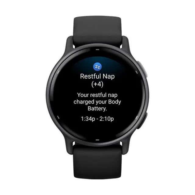 Garmin Vivoactive 5 Aluminium 42mm Αδιάβροχο Smartwatch με Παλμογράφο (Slate Bezel With Black Silicone Band)