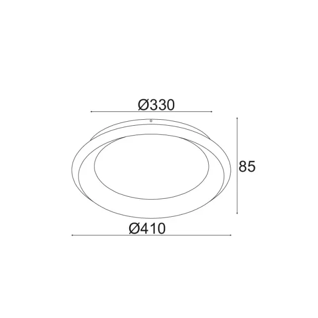 ΟΡΟΦΗΣ Φ/Σ LED 36W CCT 3470LM ΛΕΥΚΟ ΜΕΤΑΛΛΙΚΟ D41XH8,5CM DIANA / BR71LEDC41WHCCT 2