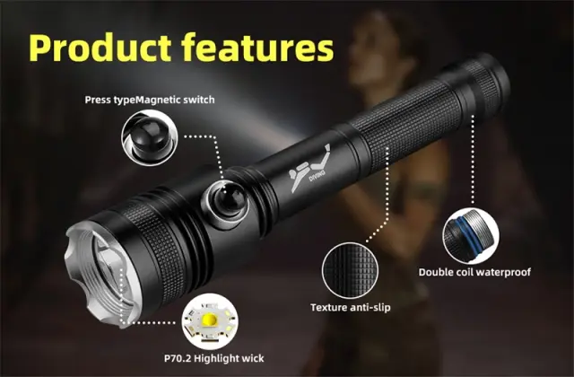 Επαναφορτιζόμενος καταδυτικός φακός LED - XP-021 - 200187 3