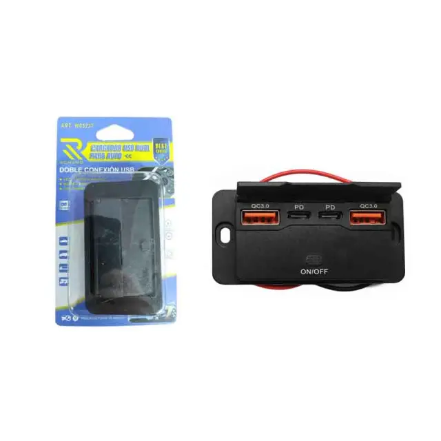 Rchang Φορτιστής Αυτοκινήτου 4 Θύρες USB QC3.0 & PD με Διακόπτη On Off – Car USB Charger QC3.0 & PD with On Off Switch 0111802