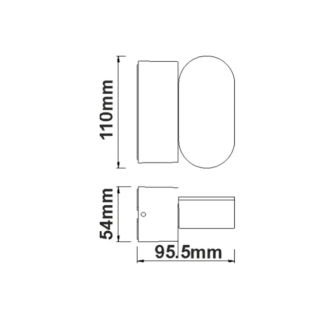 LED SMD WALL LUMINAIRE 7W 320LM 100° 230V AC 3.000K DARK GREY CRI80 IP54 30.000HRS / LG1681G 3