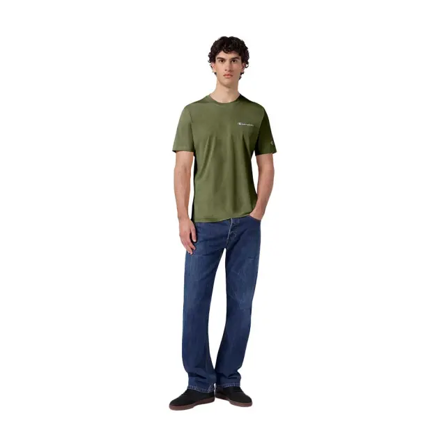 Champion Men's Standard Fit Chest Logo Shortsleeve T-Shirt Λαδί 221798-GS156 (Champion) - XLarge 3