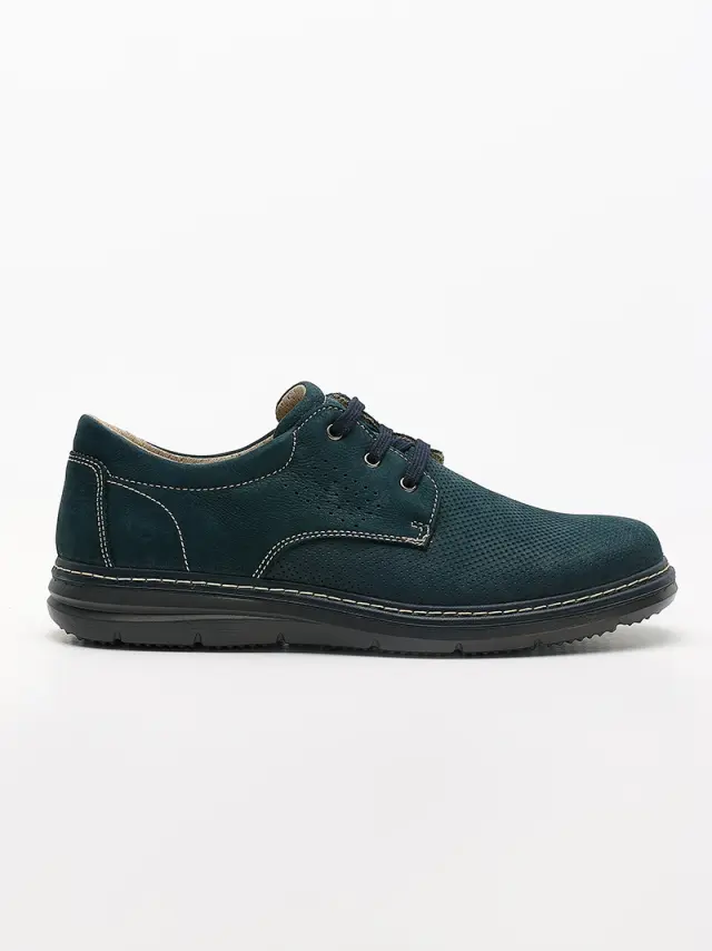 Imac Δετά-Oxfords Ανδρικό δέρμα Nubuck Μπλέ IMA/350780 BLUE 2