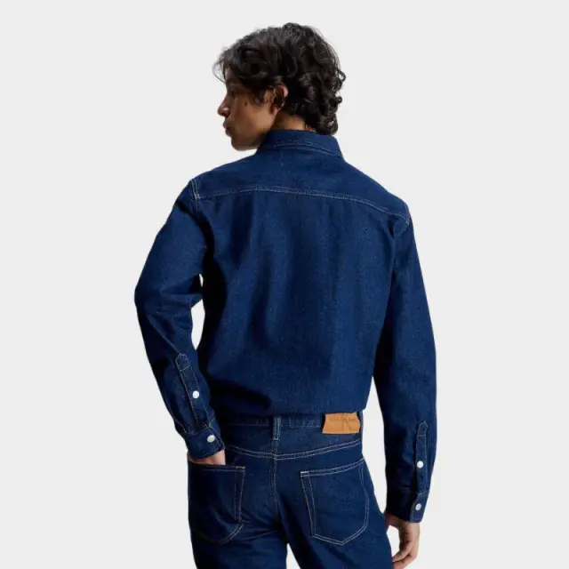 Calvin Klein - Ανδρικό Πουκάμισο Jean Regular Fit J30J323908-IAP Μπλε Σκούρο - S 2