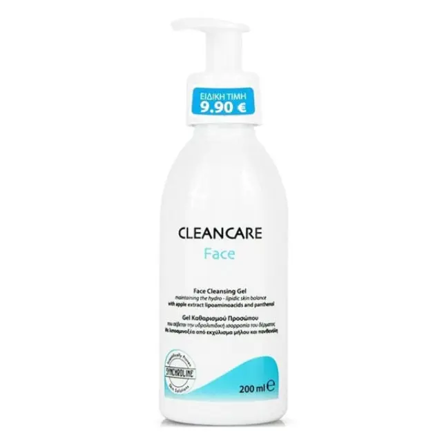 Synchroline Cleancare Gel Προσώπου με Εκχύλισμα Μήλου, Λιποαμινοξέα & Πανθενόλη 200ml