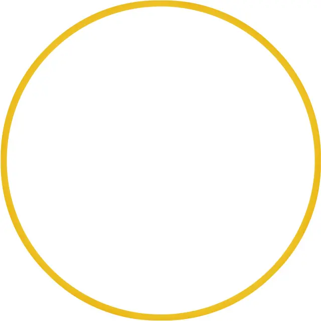 AMILA Χούλα Χουπ HQ 80cm - Φ19mm - 330gr, Κίτρινο (98820)
