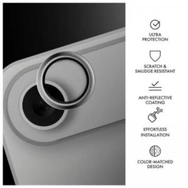 Tempered Glass Rings Hammer Glass για Τζαμάκι Κάμερας Apple iPhone Air Ασημί N70139 3
