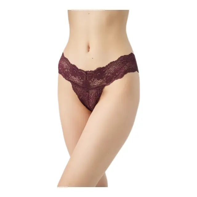 Minerva Γυναικείο String με Δαντέλα Hazel, Χρώμα Μπορντό