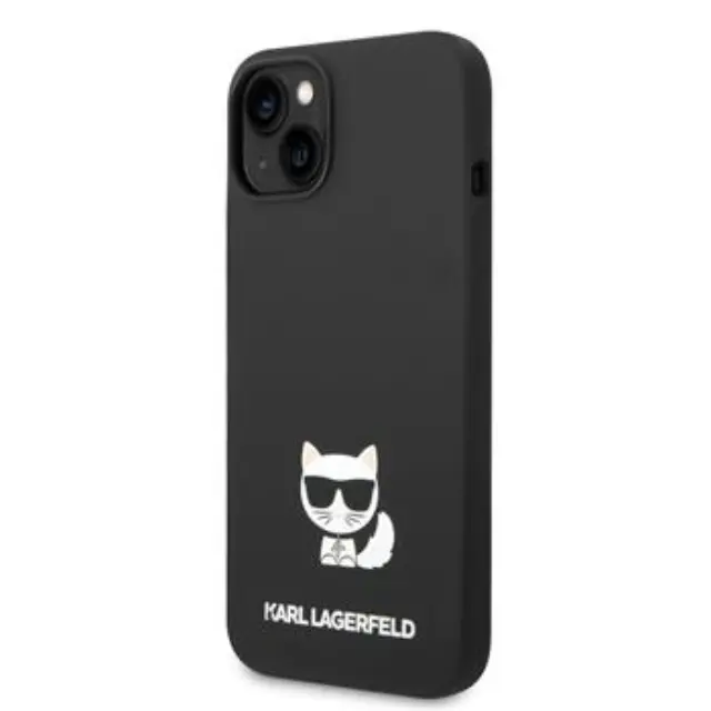 Karl Lagerfeld Liquid Silicone Choupette Case for iPhone 14 Plus Black