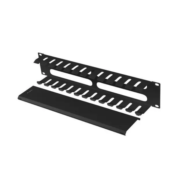 Lanberg Cable Organizer 19" 2U Type A Black (AK-1705-B)