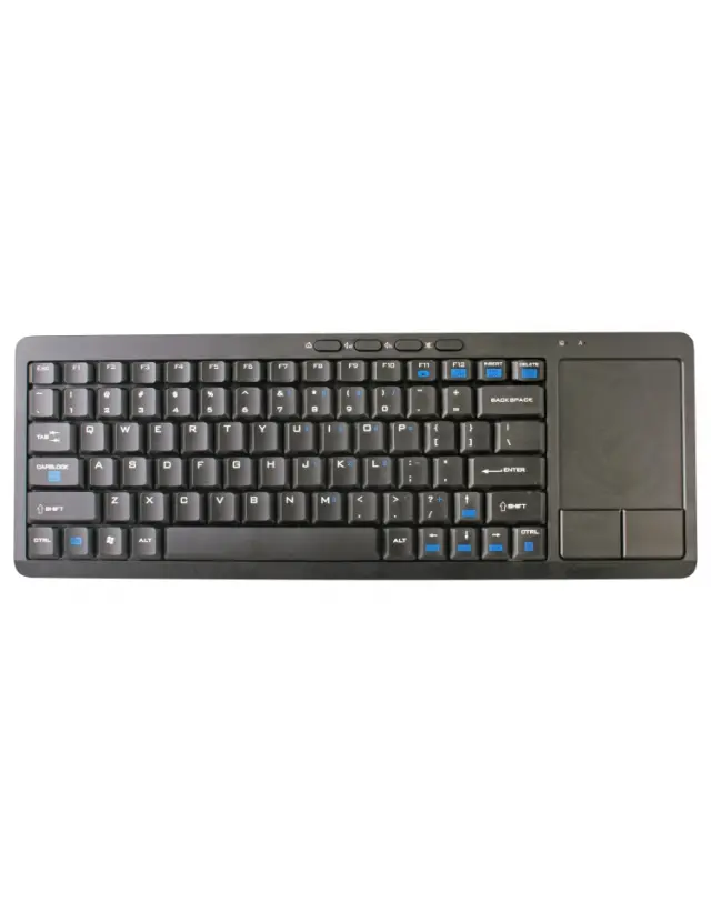 KEYBOARD WIRELESS ΑΓΓΛΙΚΟ OMEGA FOR SMART TV BLACK + TOUCHPAD [43666] 2