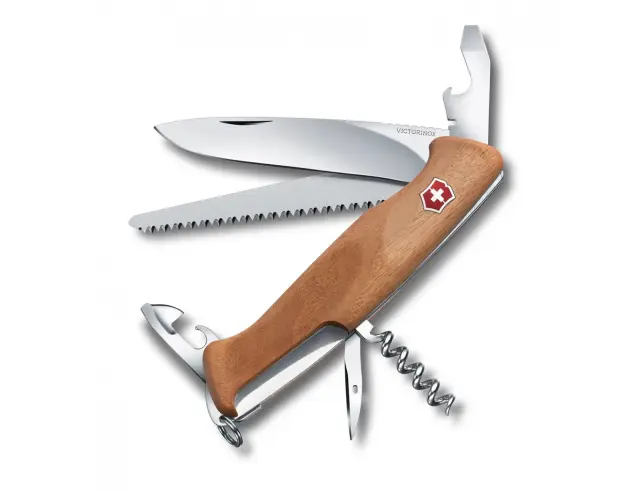 Ελβετικός Σουγιάς Victorinox Ranger 55 Wood με 10 λειτουργίες και μήκος 13cm 0.9561.63 2
