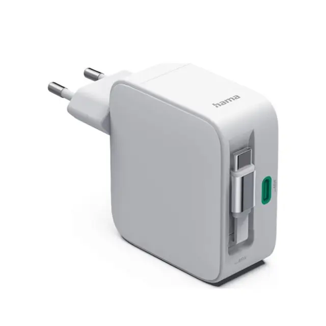 Hama Φορτιστής 65W GaN 2x USB-C 0,7m White (200025)