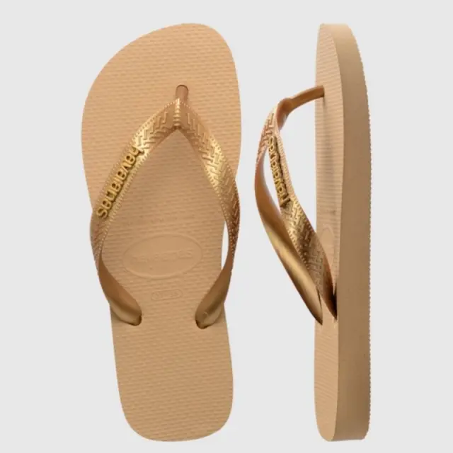 Σαγιονάρα Havaianas Top Logo Metallic 4127244-0570 Χρυσό - 35-36 2