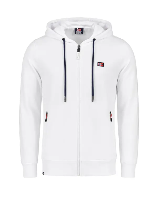 Norway Nautical School - Ανδρική Φούτερ Ζακέτα 852742-WHITE Λευκό