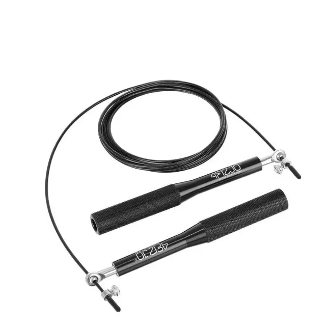 4FIZJO Σχοινάκι Jump Rope Με Αλουμινένιες Λαβές Μαύρο - 1165