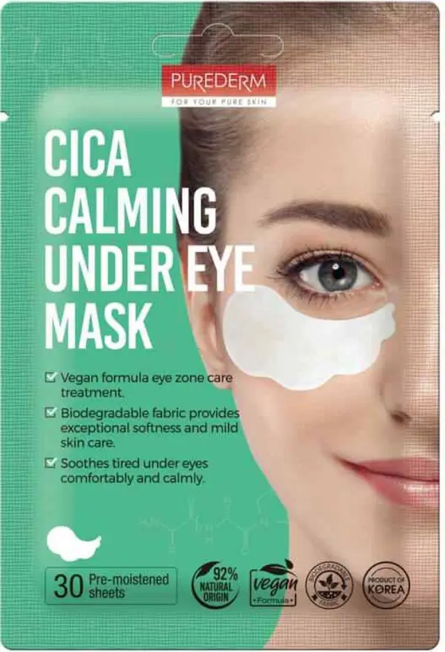 Purederm Cica Calming Under Eye Mask Καταπραϋντικά Επιθέματα Ματιών 30τμχ