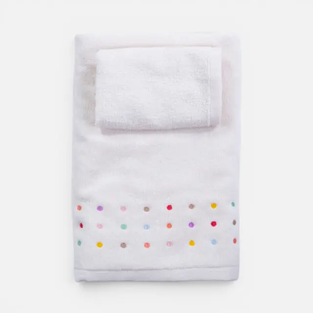 Πετσέτες Βρεφικές Σετ 2τεμ. Dots Nef Nef Homeware, 100% ΒΑΜΒΑΚΙ - ECRU/PINK (041054)