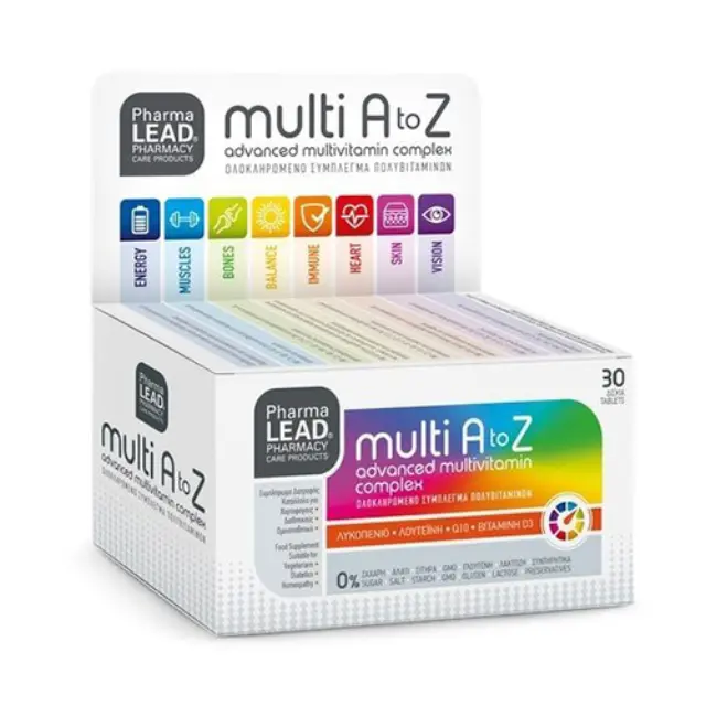 Pharmalead Multi A to Z Πολυβιταμίνη για Ενέργεια, Ενίσχυση του Ανοσοποιητικού & τα Μαλλιά 30 x 1 κάψουλες