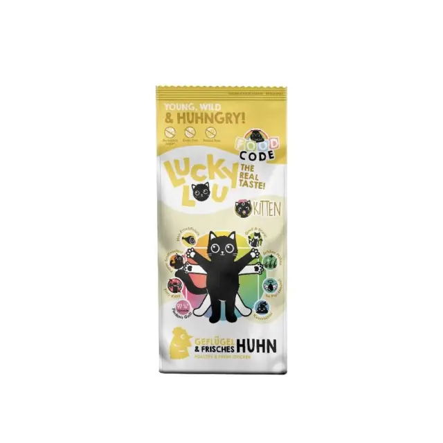 Lucky Lou Food Code Kitten Πουλερικά & Φρέσκο Κοτόπουλο 3kg