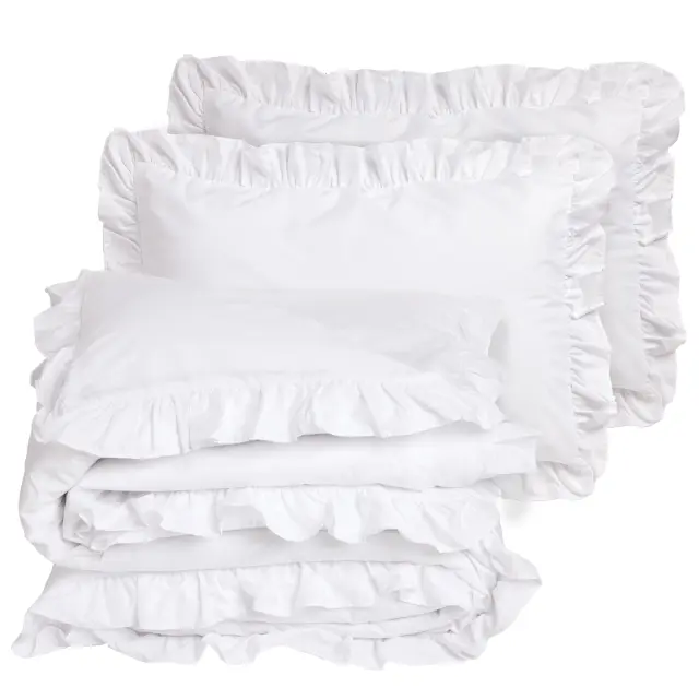 Σετ Σεντόνια 240x270 Υπέρδιπλα Daily Das Home 3174 White 100% βαμβακερόΧωρίς Λάστιχο 3