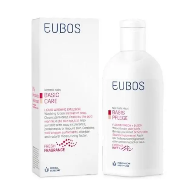 Eubos Red Liquid Washing Emulsion Υγρό Καθαρισμού Προσώπου και Σώματος Χωρίς Σαπούνι, 200ml