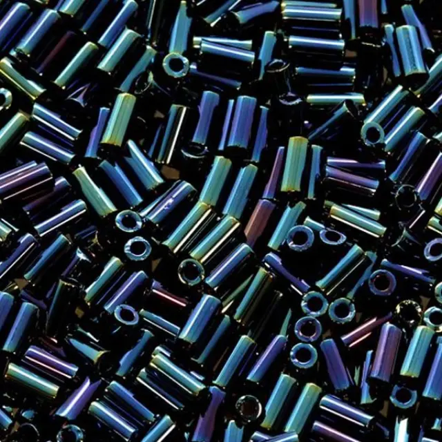 Χάντρα Miyuki Glass Bugles - 452 - Metallic Blue Iris 3mm - 10gr