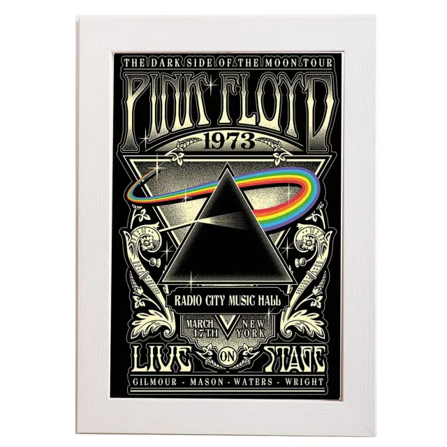 Αφίσα , Pyramid Poster, Pink Floyd (1973) 61x91,5εκ Κορνίζα Ξύλινη Σε 10 Χρώματα Με Ακρυλικό Τζάμι Άθραυστο K29+PP35021