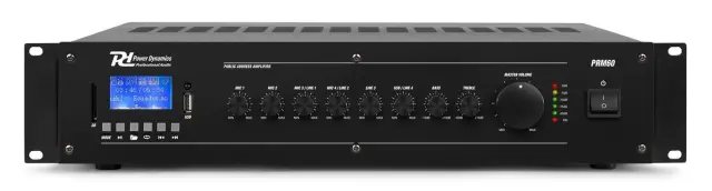 POWER DYNAMICS PRM60 ΜΙΚΤΗΣ-ΕΝΙΣΧΥΤΗΣ 100V 2