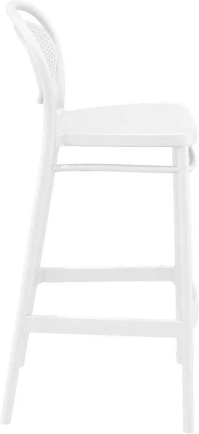 Σκαμπό Bar MARCEL Λευκό PP 45x52x106cm 3