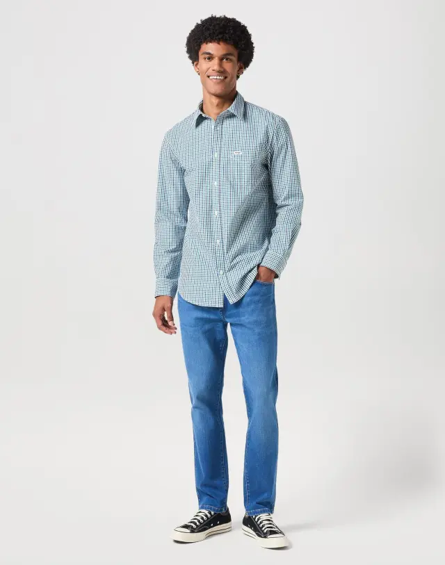 Wrangler Ανδρικό LARSTON 812 RUSTIC Τζιν Παντελόνι – Blue - 40W 34L
