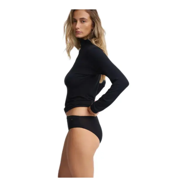 Luna Γυναικείο Φανελάκι Ζιβάγκο Μακρύ Μανίκι Micro Touch Comfort, Χρώμα Μαύρο - XL 2