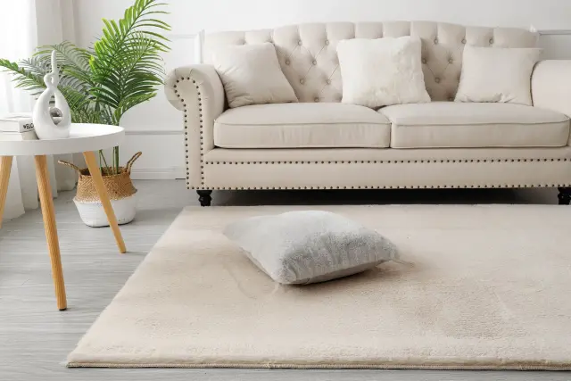 Χαλί 80x120 Beauty Home Rabbit Art 9641 Ecru 100% Πολυέστερ 2